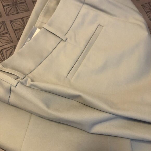 Liz Claiborne Audra Classic Slim Leg Trouser Pants Size 16 Light Gray NWT - Picture 3 of 7